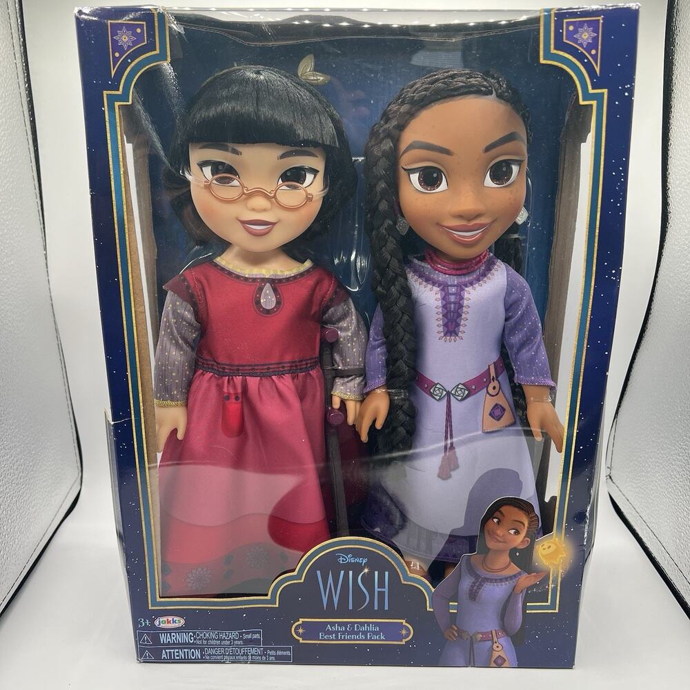 Disney Wish Asha & Dahlia Best Friends Pack 14” Dolls Jakks Pacific NIB